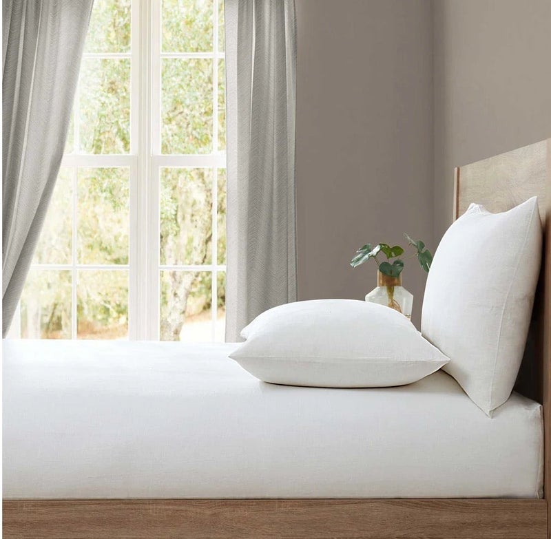 Deluxe Pearl White Comfy Fitted Bed Linen Set (3 Pieces) - 180 cm - Image 5